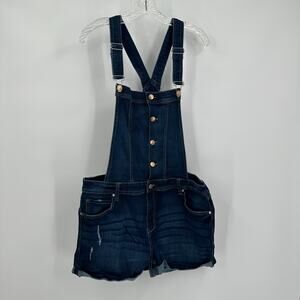 Celebrity Pink Womens Denim Shortalls XL Cottagecore‎ Y2K Retro Western Boho